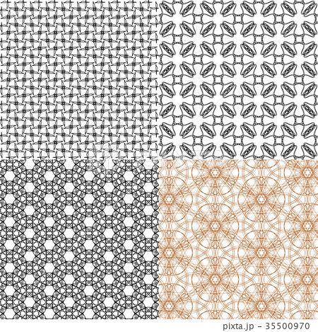 Geometric patterns, tiling. Set of vector abstract Geometric patterns, tiling. Set of vector abstract 35500970