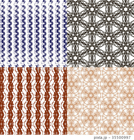 Geometric patterns, tiling. Set of vector abstract 35500997