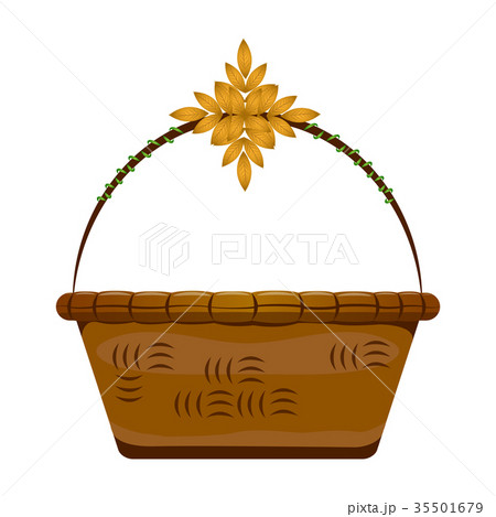 Empty wooden basket Empty wooden basket 35501679