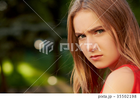 Sad woman. Frustrated emotion Sad woman. Frustrated emotion 35502198