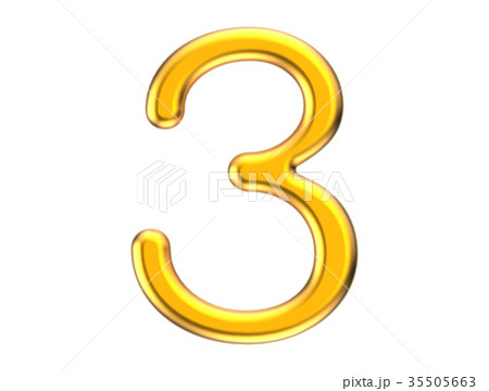 3D render golden number 3 3D render golden number 3 35505663