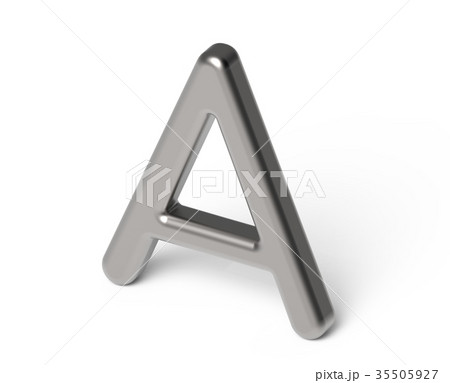 3D render metallic alphabet A 35505927