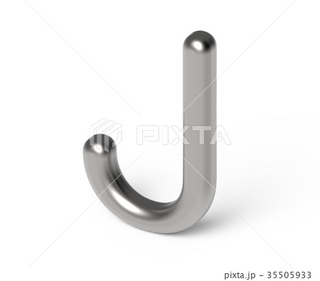 3D render metallic alphabet J 3D render metallic alphabet J 35505933