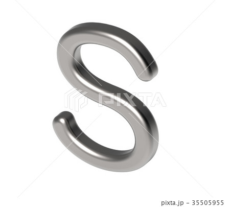 3D render metallic alphabet S 3D render metallic alphabet S 35505955