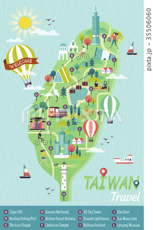 Taiwan travel concept map 35506060