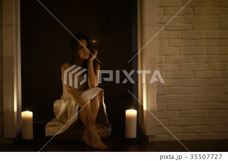 Girl candles divination romantic magic 35507727