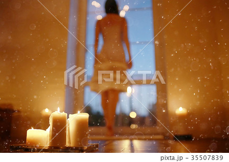 Girl candles divination romantic magic Girl candles divination romantic magic 35507839