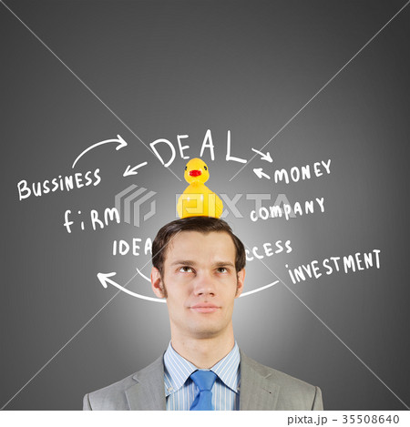 Businessman with duck 35508640
