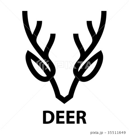 line icon of deer head line icon of deer head 35511649