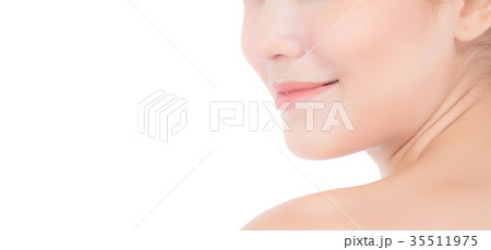 asian young woman with clean fresh skin lips 35511975