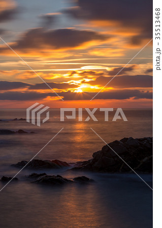 Beautiful sunrise in a bay in Costa Brava, Spain 35513468