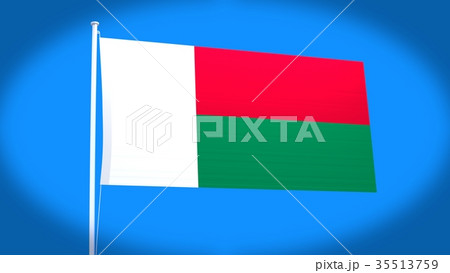 マダガスカル国旗のイラスト素材