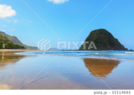 Red island beach in Banyuwangi regency in Indonesia 35514693