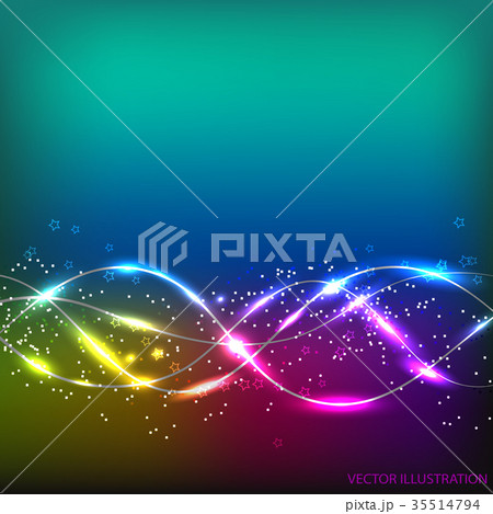 Colorfull abstract waves background 35514794