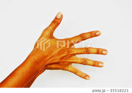 hand make five finger on white background 35516221