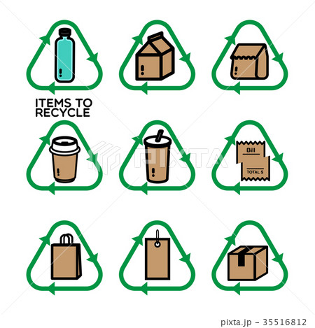ITEMS TO RECYCLE IN GREEN 35516812