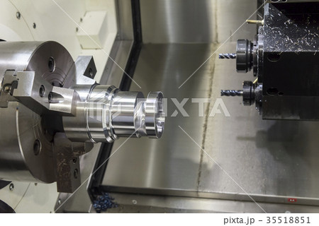 Close up of the CNC lathe  35518851