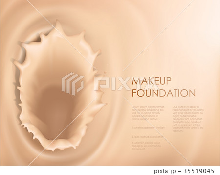 Poster with texture of splash of liquid foundation Poster with texture of splash of liquid foundation 35519045