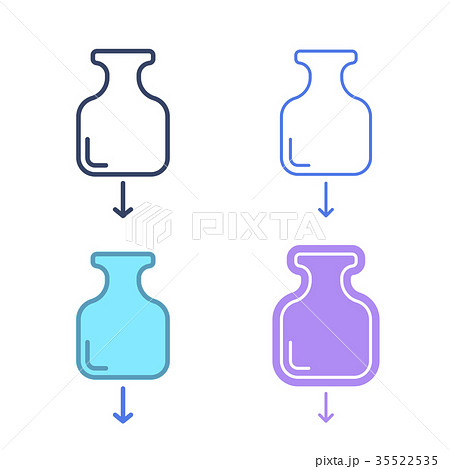 Weight concept symbols. Measuring vector line icon 35522535