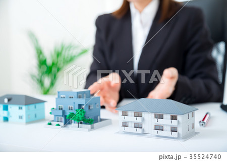 不動産　一戸建て　賃貸　　ミニチュア　固定資産税　不動産投資　相談　免税　マンションか戸建て 35524740