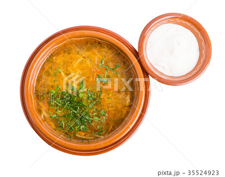 Traditional chicken soup. 35524923