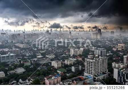 Storm clouds loom over the city in Bangkok Storm clouds loom over the city in Bangkok 35525266