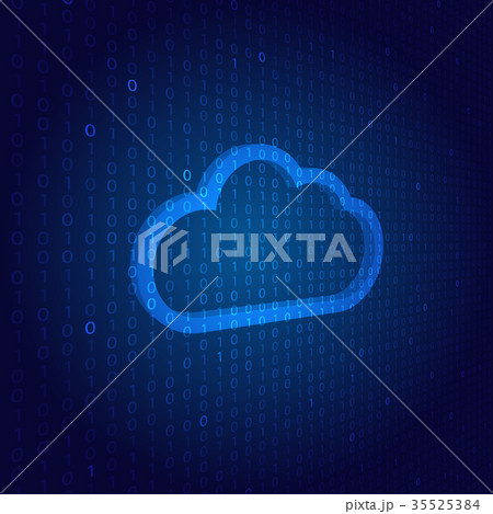 Cloud symbol network on a digital background. Cloud symbol network on a digital background. 35525384