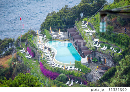 Aerial view to a hotel in Monterosso al Mare Aerial view to a hotel in Monterosso al Mare 35525390