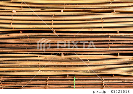 Wood factory stock and lumber board 35525618