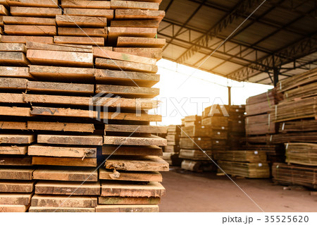 Wood factory stock and lumber board Wood factory stock and lumber board 35525620