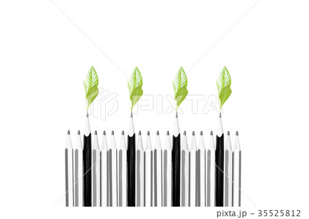 Environment tree sprouts on top of pencils  35525812