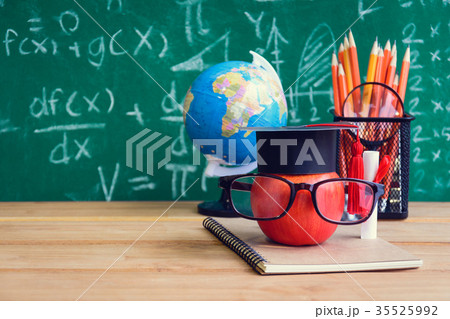 Apple Knowledge Symbol and Pencil Books 35525992