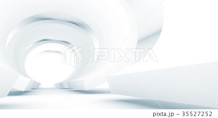 Abstract white tunnel interior, wide digital 3d Abstract white tunnel interior, wide digital 3d 35527252