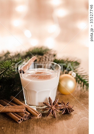 Homemade Eggnog Cocktail for Christmas Eve. 35527746
