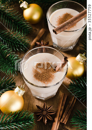 Homemade Eggnog Cocktail for Christmas Eve. 35527759