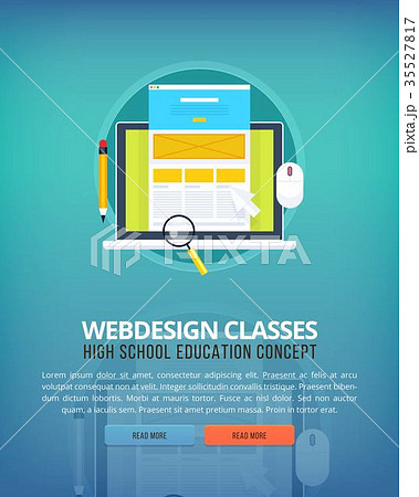 Set of flat design illustration concepts for web 35527817
