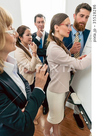 Intelligent business expert conducting a SWOT 35528286