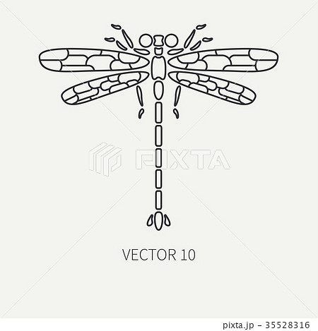 Line flat plain vector wildlife fauna icon bug 35528316