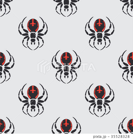Flat color vector seamless wildlife fauna pattern 35528328