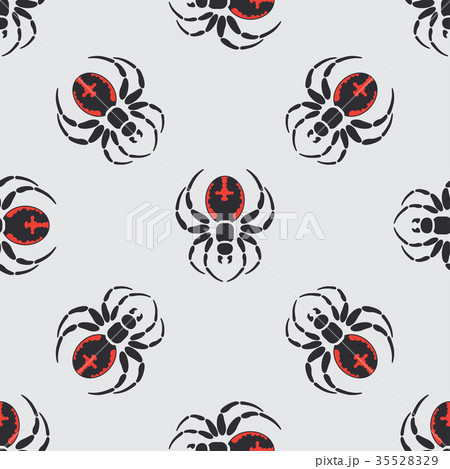 Flat color vector seamless wildlife fauna pattern 35528329