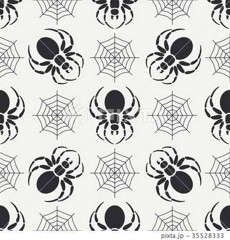 Flat monochrome vector seamless wildlife fauna 35528333