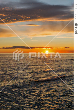 Dramatic sunset Adriatic Sea, Croatia 35528595