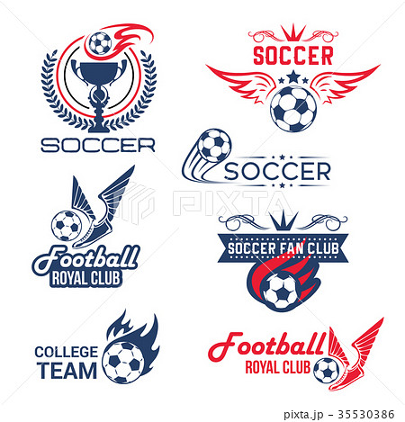Vector soccer football club tournament icons set 35530386