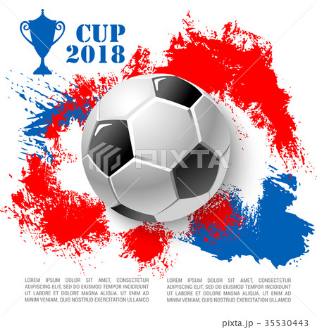 Football World Cup 2018, Tournament Vector Soccer Stock