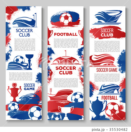 Vector banners for soccer or football game club 35530482