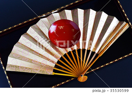 開運日の丸朱盃金扇子 開運日の丸朱盃金扇子 35530599