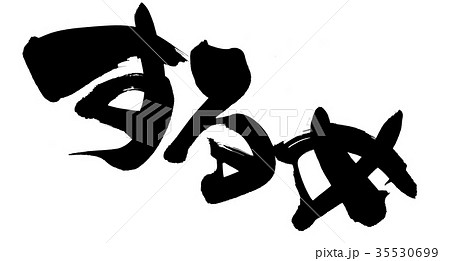 筆文字　するめ　食べ物　イラスト 35530699