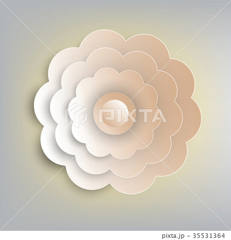 Paper flower. Lotus. Background. Vector 35531364