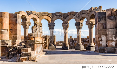 Ruins of the Zvartnos temple in Yerevan, Armenia Ruins of the Zvartnos temple in Yerevan, Armenia 35532272
