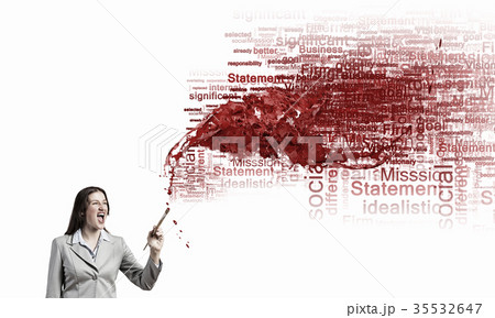 Woman with paint brush Woman with paint brush 35532647